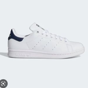 Adidas Women’s White & Navy Stan Smiths